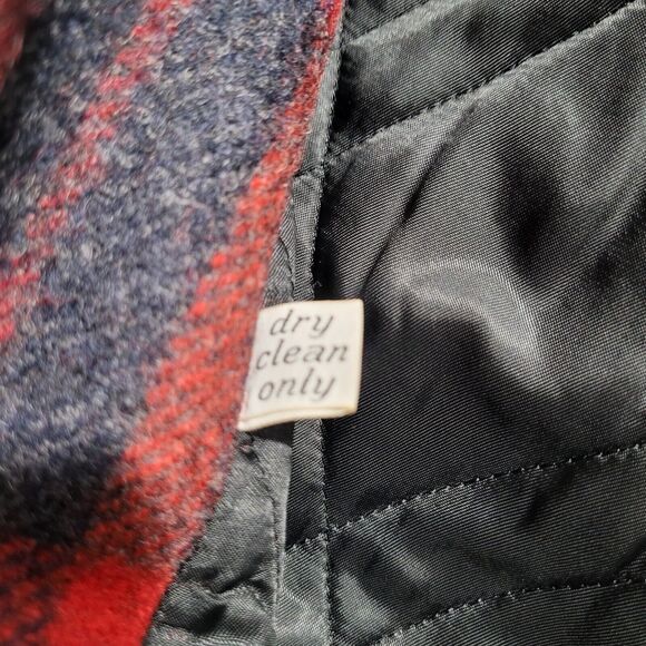 VTG Pendleton Wool Jacket Made In USA Plaid Large Over Coat Quilted Lining EUC - Picture 12 of 14